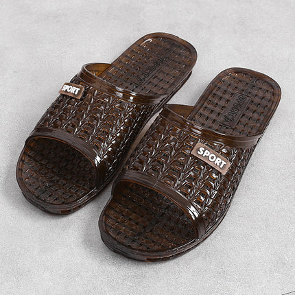 Crystal Slippers for Men in Summer, Versatile, Breathable, Home, Retro, Non-Slip, Anti-Odor, Wear-Resistant, Quick-Drying, Bathroom Bathing Slippers