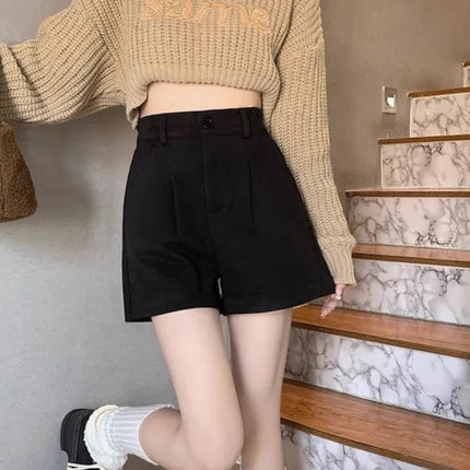 Autumn and Winter 2024 Korean Style Little Boots Pants New Casual Pants Women's Fashion High Waist Slimming Woolen Wide Leg Pants A- word