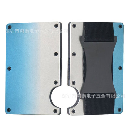 Cross-Border Aluminum Alloy Card Holder Rfid Anti-Theft Metal Wallet Men's Ultra-Thin Credit Card Holder Normcore Card Holder