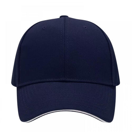 Layered Cotton Six-Panel Baseball Cap Sun Hat Spring and Autumn Couple Fashion Versatile Hat with Stylish Copper Buckle