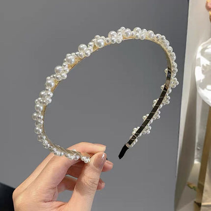 Internet Red Square Explosions Contrast Braid Head Band Wide Edge Non-Slip High-Level Hair Band 2023 New Style Hair Card for Women