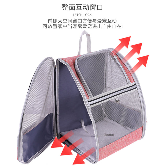 Cat Carrier for Spring and Summer, Large Capacity Pet Carrier for Carrying on the Back, Portable Handbag, Foldable Dog Carrier, Breathable for Dogs