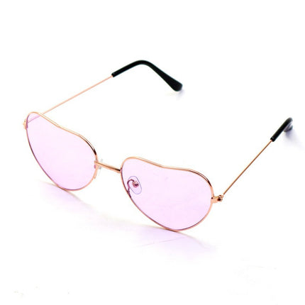 Heart Shape Fashion Sunglasses Retro Love Ocean Sunglasses Party Glasses Metal Heart Sunglasses