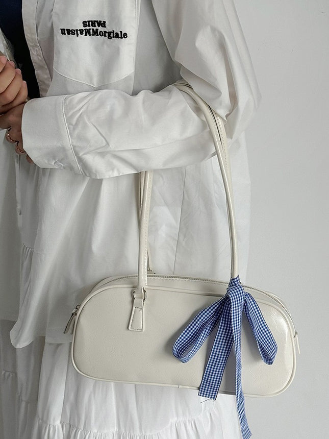 2026 New Style Handbag Korean Version Niche Shoulder Underarm Bag Trendy Fashion Large Capacity Silver Pillow Bag