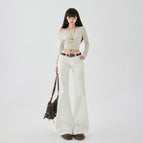White, extended length / XS