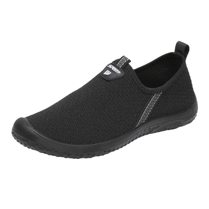 Spring and Summer Men's Single Mesh Shoes, Breathable Casual Beanie Slip-On Soft-Soled Old Beijing Cloth Shoes, Middle-Aged and Elderly Dad's Lazy Shoes