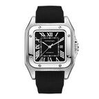 Black with silver shell black surface