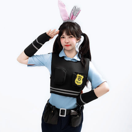 Real Shot of Zootopia Cos Judy Judy Rabbit Cos Anthropomorphic Suit Cosplay Costume Full Set European and American