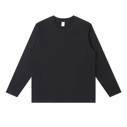 Cylinder Seamless Three-Dimensional Cutting Small Neck All-Match Round Neck Solid Color Long Sleeve Men's and Women's Inner Base Shirt Top New