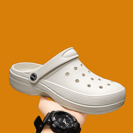 Hole Shoes Men's Sandals Summer Outer Wear Beach Shoes Men's Casual Breathable Slippers Two Wear One Pedal Garden Shoes