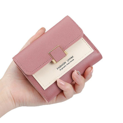 Simple Wallet for Women Korean Style Anti-Magnetic Student Portable Fresh Coin Purse Multifunctional Folding Small Wallet Card Holder