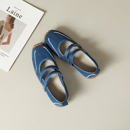 2026 New Niche Ballet-Style German Training Shoes with Double Straps, Sporty Mary Jane Women's Flat Shoes