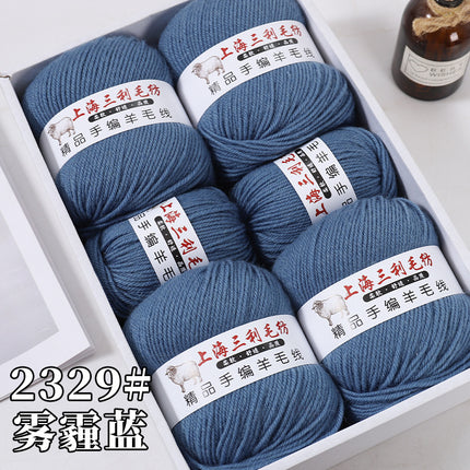 Shanghai Sanli 290 medium thick wool diy hand-knitted wool sweater cardigan scarf wool wholesale