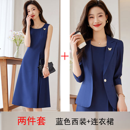 Suit Jacket with dress Women's Spring and Autumn Small Women's Suit with Pants Professional suit ol Work Clothes