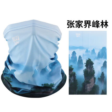 Ice Silk Mask Multifunctional Magic Headscarf Men's Riding Women's Sunshade Sunscreen Neck Sleeve Windproof Square Scarf Scarf Scarf