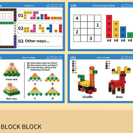 2cm Square Small Plastic Educational Toys Plastic Square Counting Stick Scientific Experiment Toy Math Matching Building Blocks