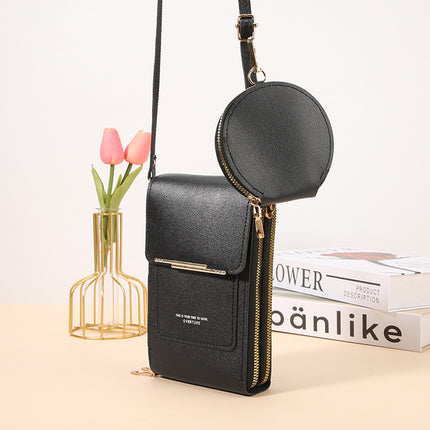 New Touch Screen Mobile Phone Bag Two-Piece Coin Purse Women's Small Cross-Body Cute Small Bag for Mobile Phone Fashion