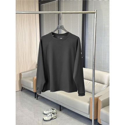 Functional Black Technology! Sports Quick-Drying Non-Stick Four-Way Elastic 3D Honeycomb Mesh Loose Bottoming Shirt Long Sleeves