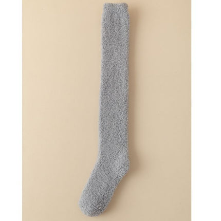 Women's Coral Fleece Over-The-Knee Socks, Autumn and Winter Floor Socks, Towel Socks, High Tube Maternity Socks, Essential for Keeping Warm in Winter
