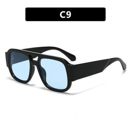 Fashion Casual Double-Bridge Sunglasses 2025 New Sun Glasses Uv Protection Personality European and American Photo Influencer Sunglasses for Women