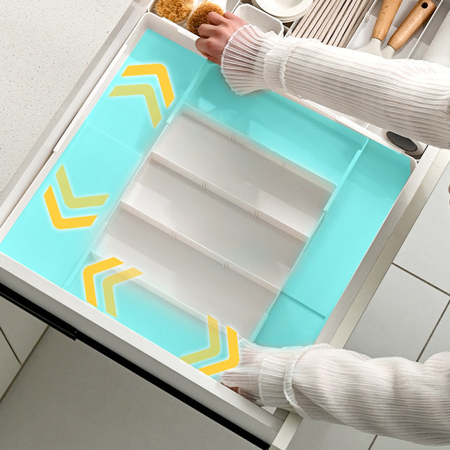 Built-in Partition Telescopic Cosmetic Lipstick Classification Dressing Table Deep Cabinet Partition Dormitory Drawer Inner Partition Storage Box