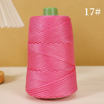Lightweight Ice Silk Thread for Weaving Hats, Ice Linen Thread for Hand Knitting DIY Crochet Bags, Cushions, Blankets, Hollow Shiny Thick Yarn