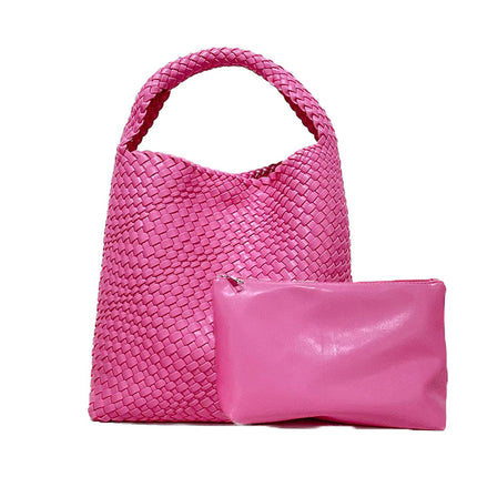 Cross-border Woven Bag Women's Tote Bag Large Capacity Vegetable Basket Bag Shopping Bag General Bag Women's All-match Bag 61