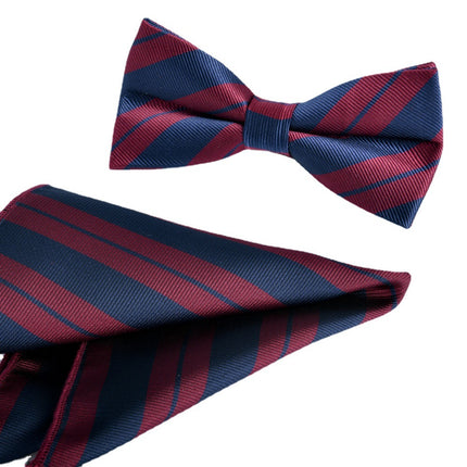 Bow tie square men's two-piece wine red series new spot business executive professional style groom wedding