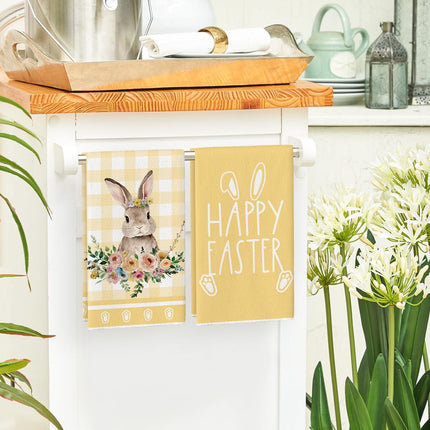 Cross-border Easter Kitchen Towel Absorbent Dishwashing Cloth Holiday Atmosphere Decorative Hand Towel Household Cleaning Cloth