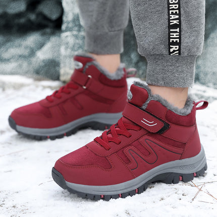 Ladies winter snow boots plush warm cotton shoes wear-resistant plus size cold-resistant sports outdoor elderly shoes factory wholesale