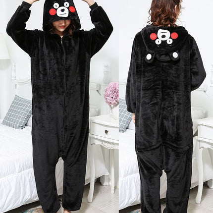 Mixed batch autumn and winter flannel adult cartoon conjoined animal pajamas red dinosaur home clothes toilet thickened wholesale