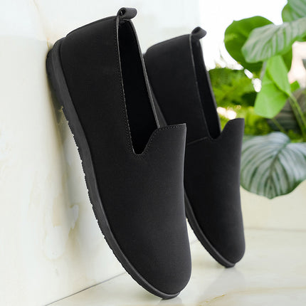 Spring and Autumn New Solid Color Versatile Stylish Men's Loafers Breathable Casual Office Commute Slip-On Shoes