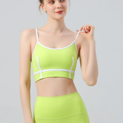 European and American Foreign Trade Cross-border Fashion Beauty Vest Sling Chest Mat Yoga Clothing suit Women's Sports Bra Underwear Fitness Pants