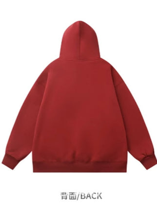 24 Autumn and Winter New Hooded Sweater Women's Loose Korean Solid Color Hoodie Custom fleece-lined Thickened Sweater Coat Women