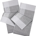 56*112cm / White stripes on gray background