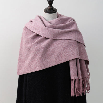 Wool Scarf Korean Style Double-Sided Scarf for Women Autumn and Winter Warm Men's Shawl Versatile Cashmere Scarf Wholesale