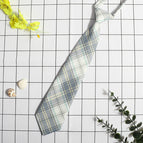 JK053 Sky Blue and Yellow Lattice Tie