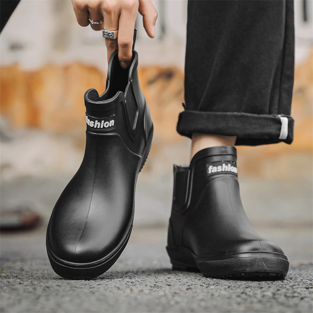 Cross-Border Internet Celebrity Rubber Shoes New Men's Short-Tube Outdoor Rain Boots Lightweight Waterproof Shoes Low-Top Non-Slip Adult Rain Boots