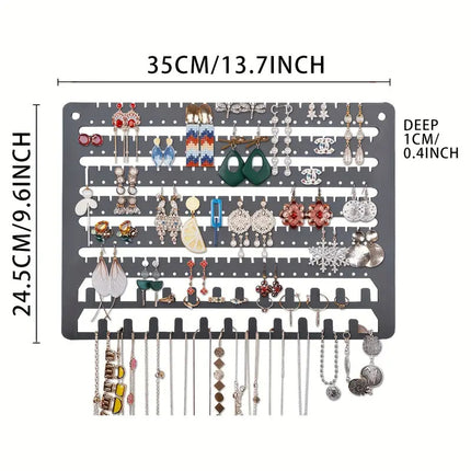 Jewelry Storage Rack Wooden Wall-Mounted Earrings Earrings Earrings Display Rack Necklace Rack Bracelet Rack Wall-Mounted Storage Rack