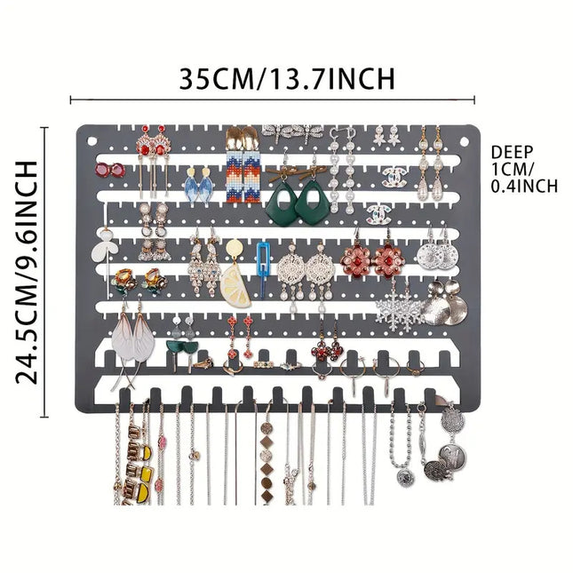 Jewelry Storage Rack Wooden Wall-Mounted Earrings Earrings Earrings Display Rack Necklace Rack Bracelet Rack Wall-Mounted Storage Rack