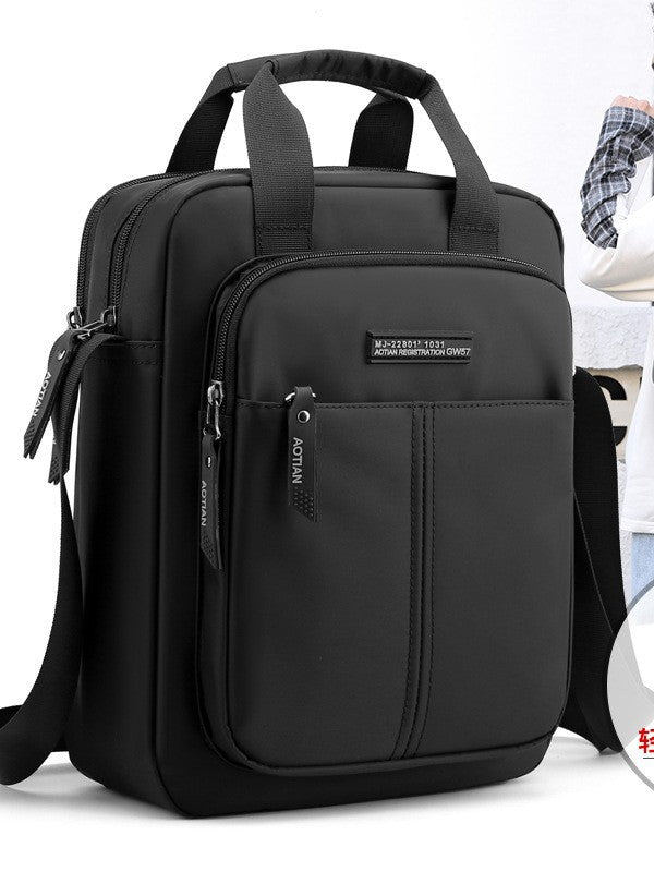 Cross-border Men's Bag New Oxford Cloth Shoulder Bag Men's Bag Business Portable Fashionable Computer Bag Vertical Crossbody Bag