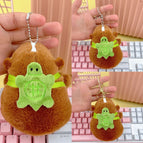 Bead chain style / Dark brown turtle backpack kapibala