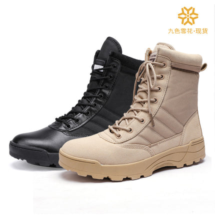 Distribution of Cross-Border Men's and Women's Training Boots, Camping Hiking Tactical Boots, Wear-Resistant Rubber High-Top Outdoor Hiking and Mountaineering Boots