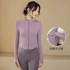 Begonia purple-waist slimming + built-in pockets / S