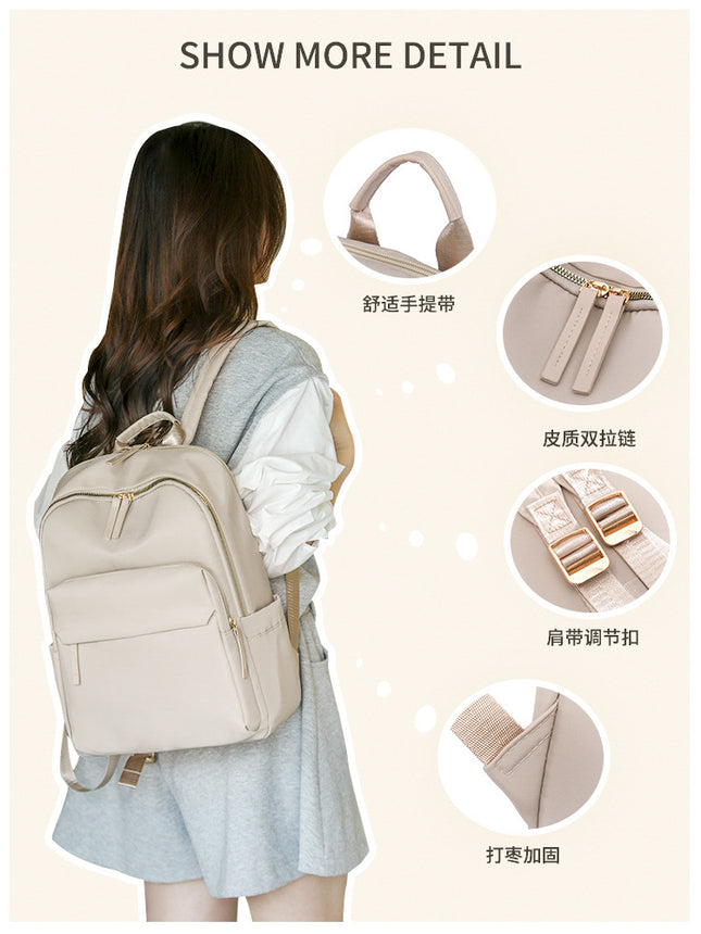 Cross-Border Backpack for Women 2026 New Model for Middle and High School Students, College Students, Laptop Bag, Large Capacity, Lightweight Travel Backpack