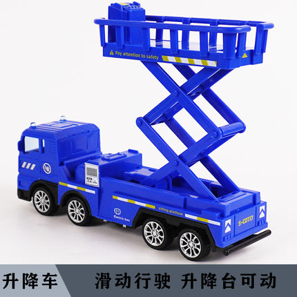 Delixin Kidsren's Rescue Trailer Artificial Flatbed Transporter Car Baby Educational Model Boy Toy Car