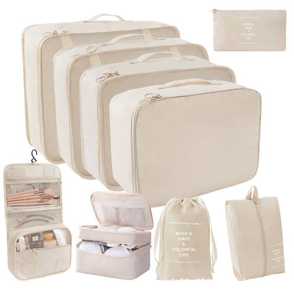 Factory direct travel portable waterproof and dustproof storage bag seven-piece clothing packaging multi-grid finishing bag large capacity