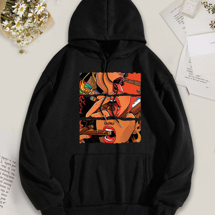 Women's Casual Multicolor Hoodie-Print Hoodie