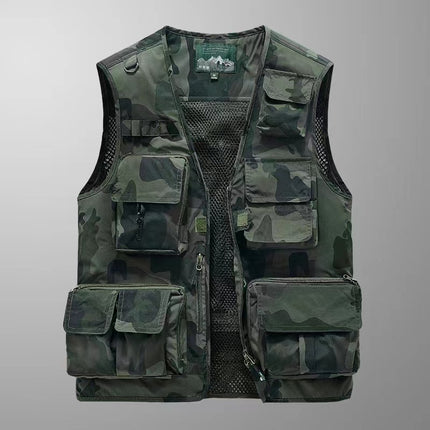 Vest Custom Printing LOGO Outdoor Mountaineering Camping Function Luya Multifunctional Summer Tooling Photography Vest