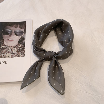 Autumn Maillard Wine Red Artistic Retro Small Square Decorative Scarf Cotton Linen Breathable Waist Flower Hair Belt